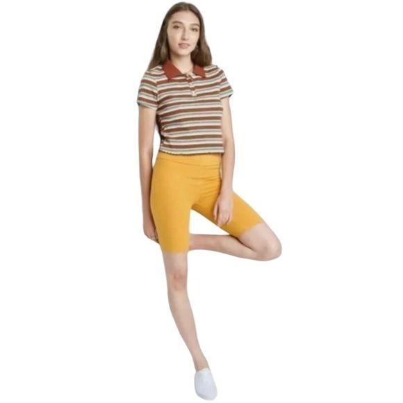 Wild Fable Bike Shorts  Womens High Rise Mustard Yellow Size-XS - Picture 1 of 5